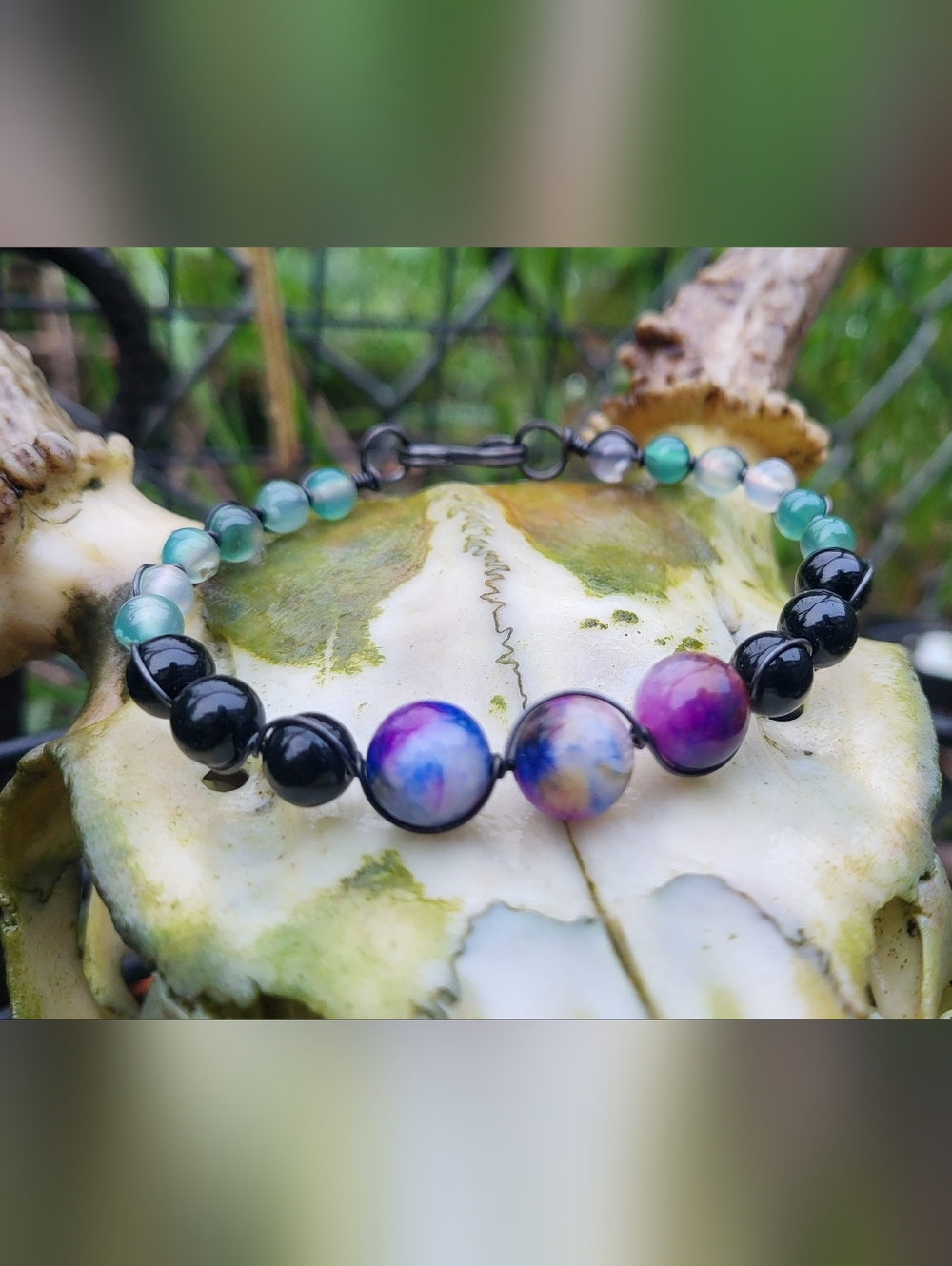 Handcrafted Copper & Beads BOHO Bracelet